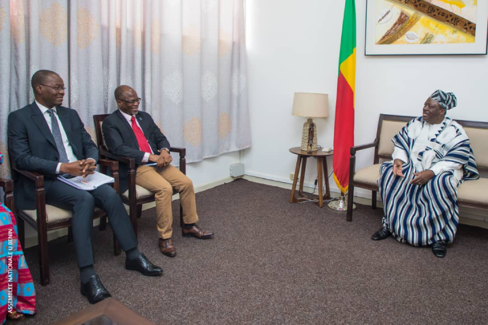 Assemblée nationale : Le Président VLAVONOU reçoit le nouveau Représentant Résident du PNUD au Bénin